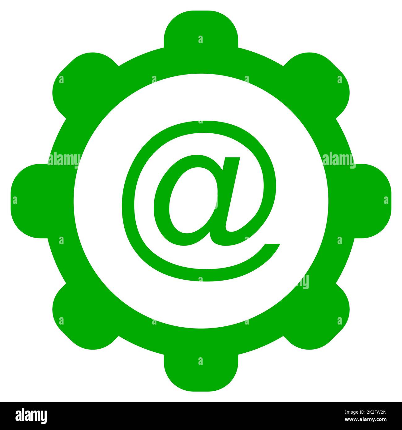 E-mail symbol and wheel Stock Photo