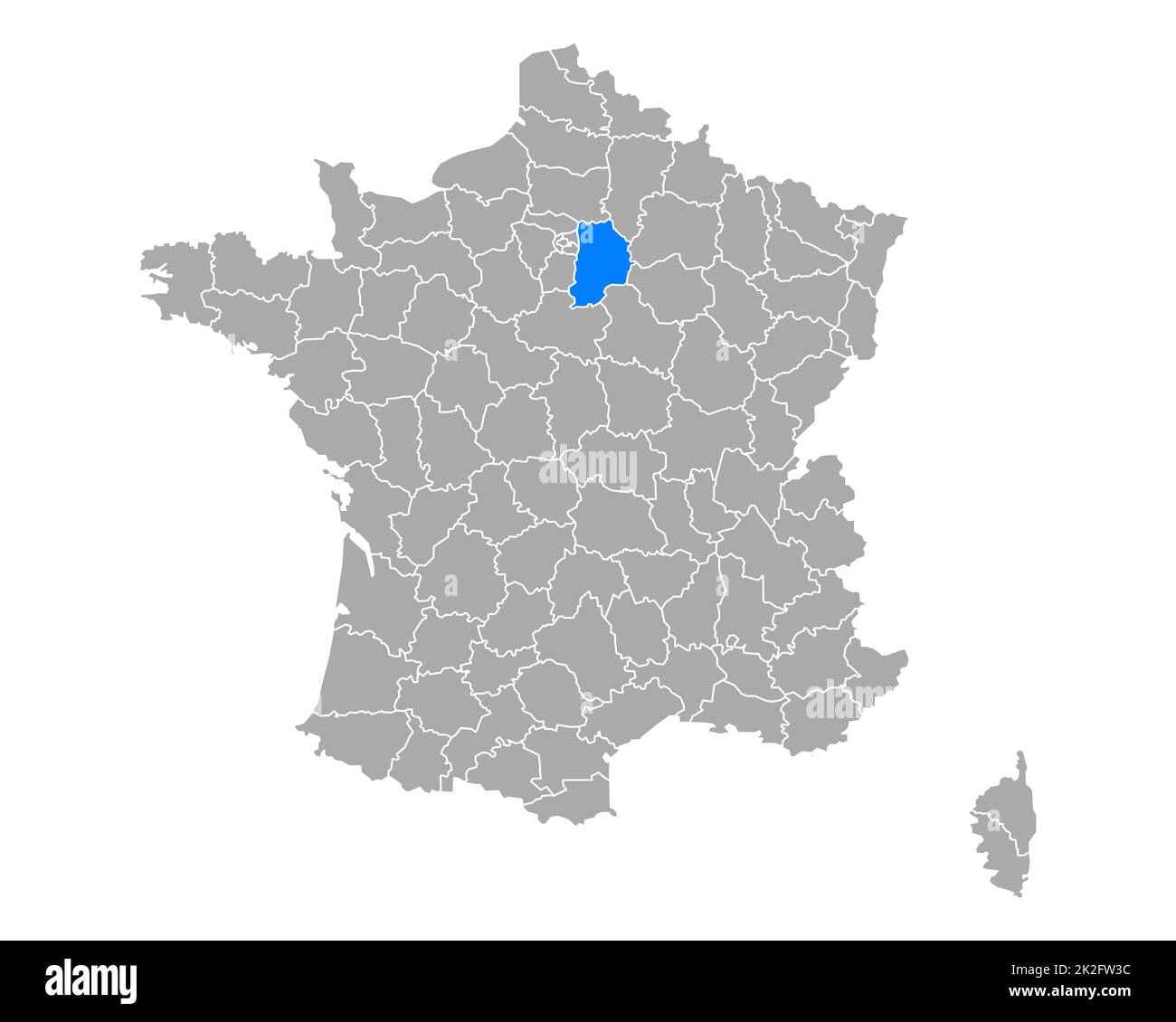 Map of SeineetMarne in France Stock Photo Alamy