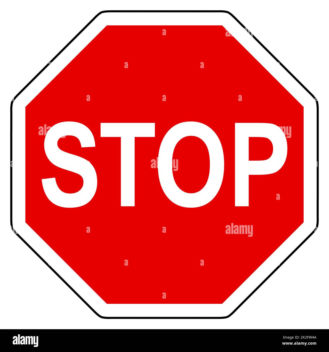 Stop and stop sign Stock Photo