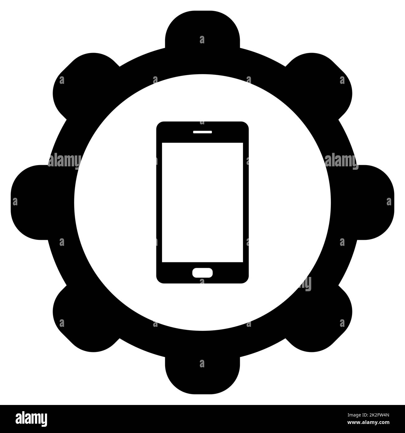 Smartphone and wheel Stock Photo