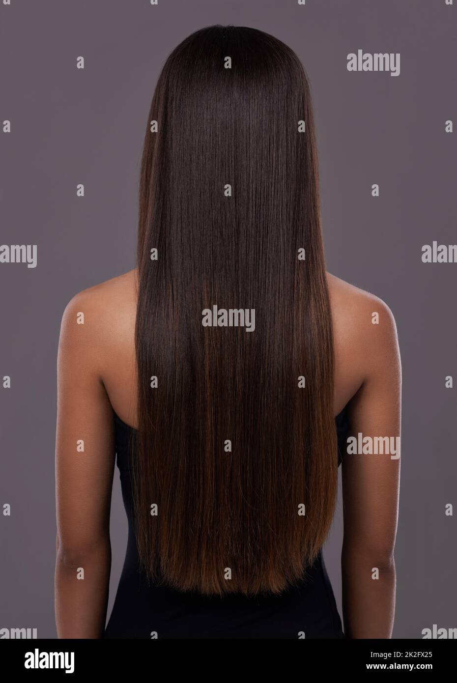 Rear view gorgeous brunette standing hi-res stock photography and ...
