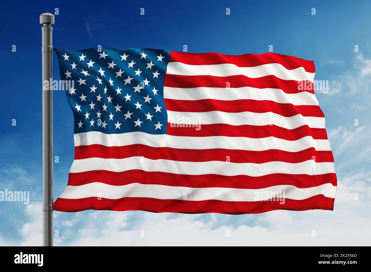 United States of America flag. 3d illustration of waving flag of USA Stock  Photo - Alamy