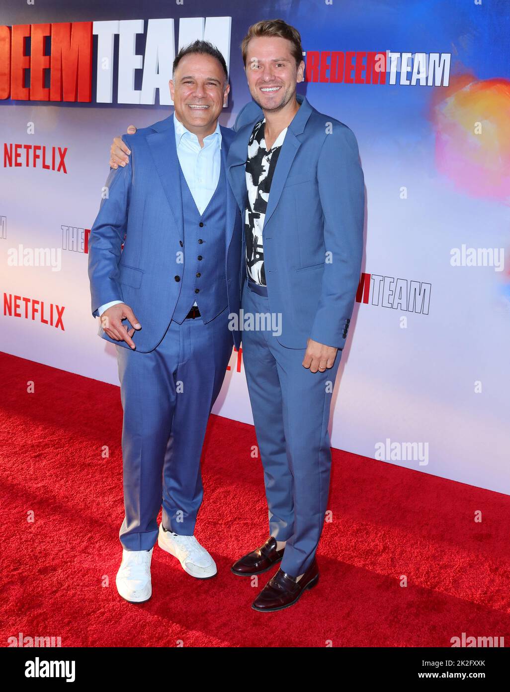 Hollywood, USA. 22nd Sep, 2022. John Weinbach, Greg Groggel arrives at The Special Screening of Netflix THE REDEEM TEAM held at The Tudum Theater in Hollywood, CA on Thursday, September 22, 2022 . (Photo By Juan Pablo Rico/Sipa USA) Credit: Sipa USA/Alamy Live News Stock Photo