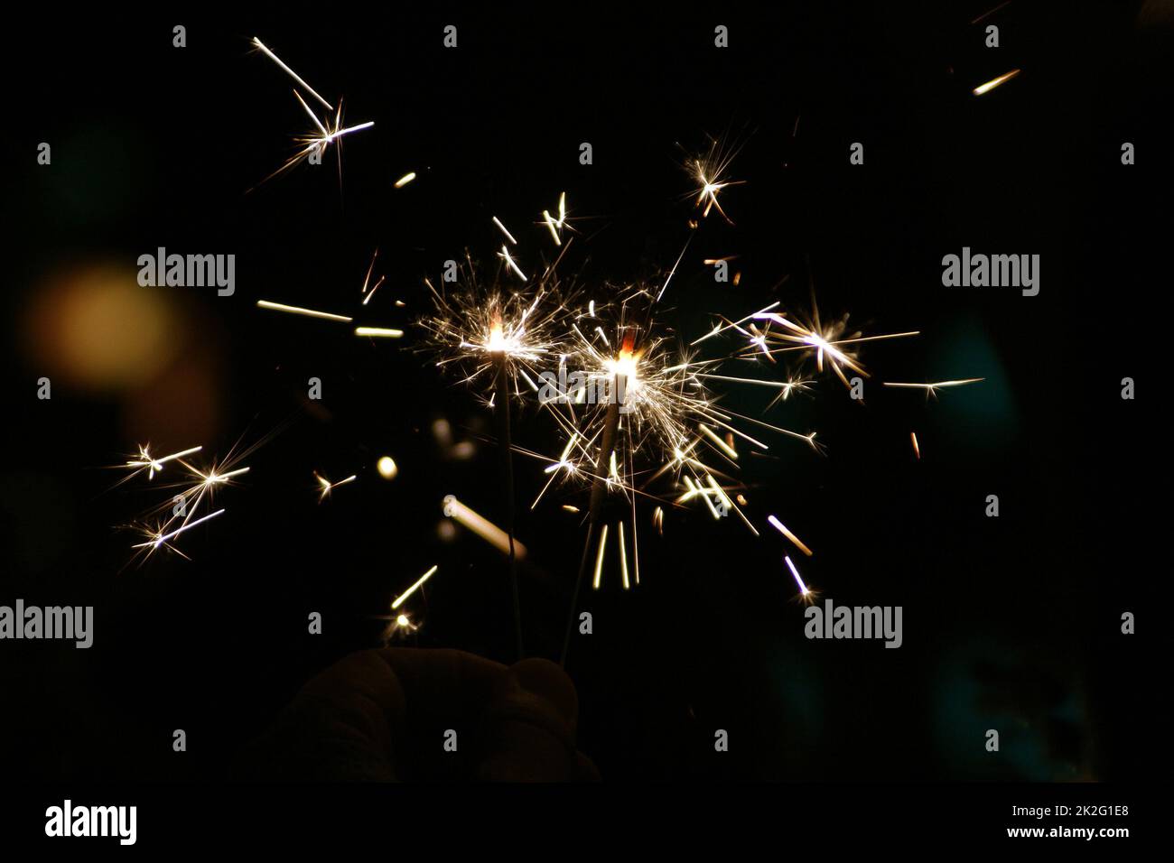 Fireworks Sparklers Stock Photo