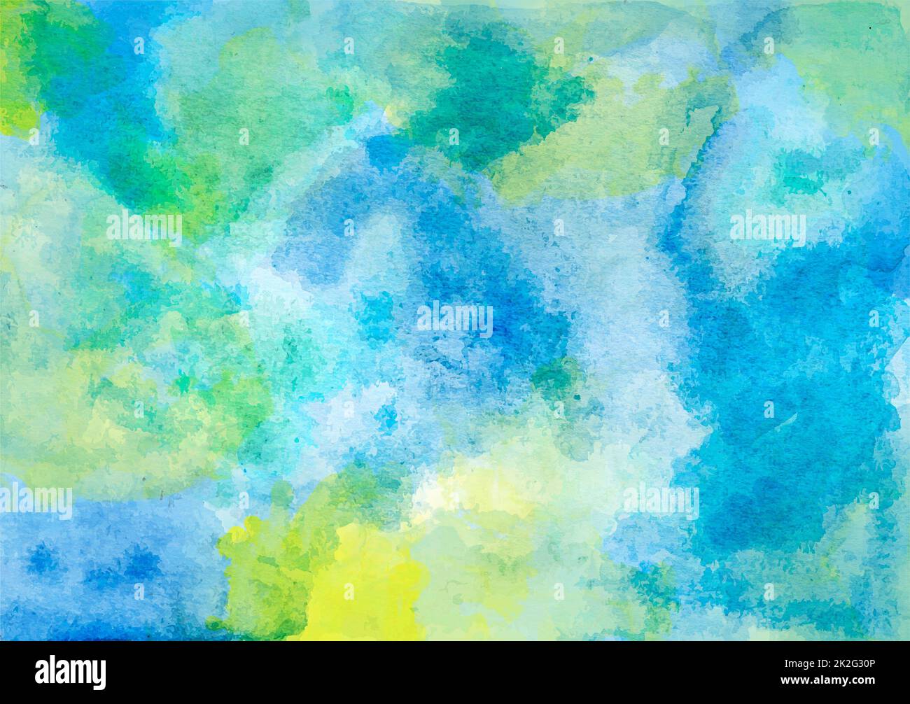 Watercolor blue,green background painting. Grunge watercolor backdrop ...