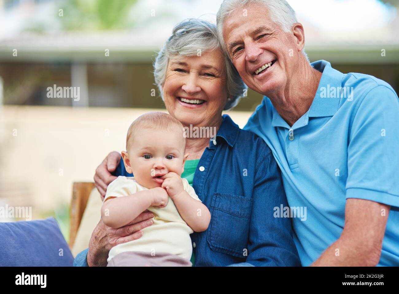 Grandsons make life special. Cropped shot of a senior couple spending time with their grandson. Stock Photo