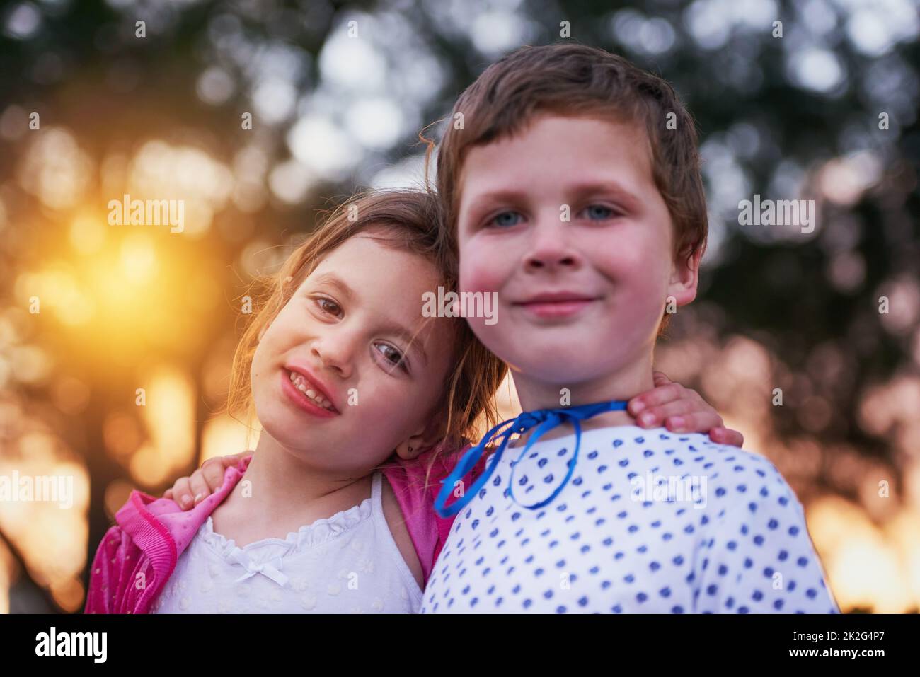 Nothing beats having a big brother. Shot of a little boy and his sister