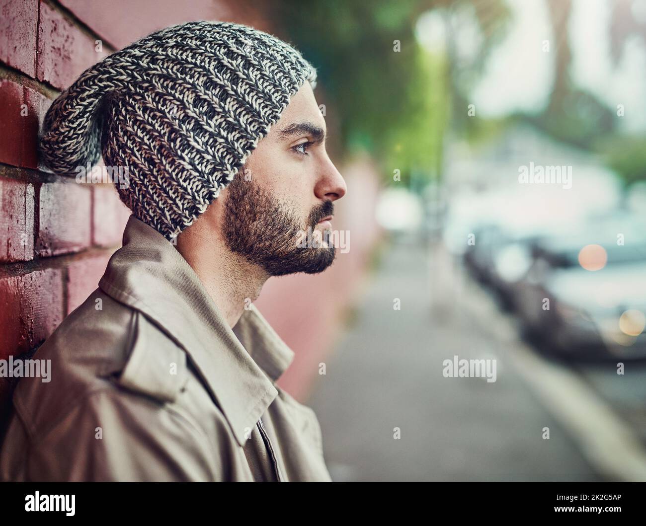 You cant beat that style of the street. Shot of a fashionable young man wearing urban wear in the city. Stock Photo