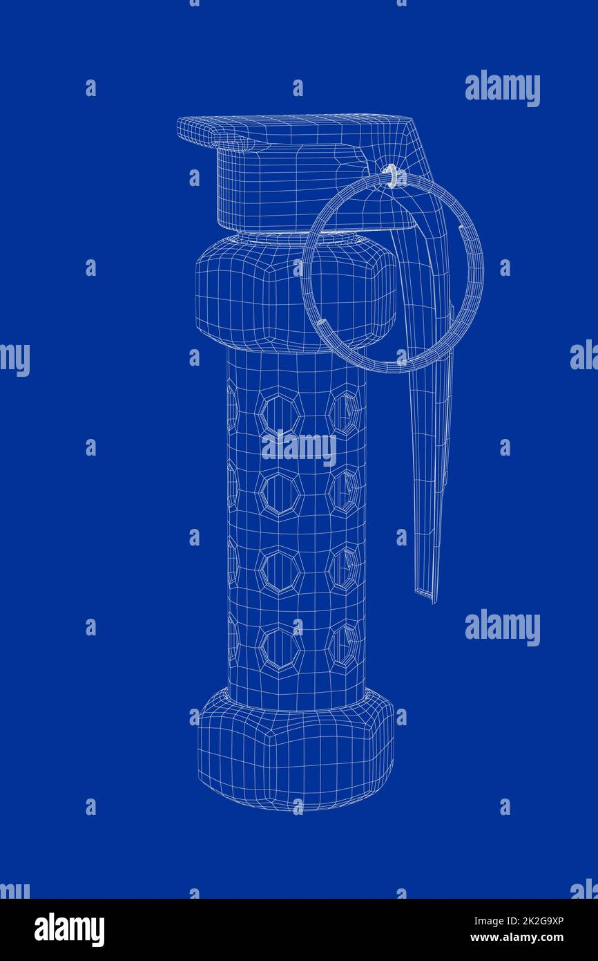 3D model of stun grenade Stock Photo - Alamy