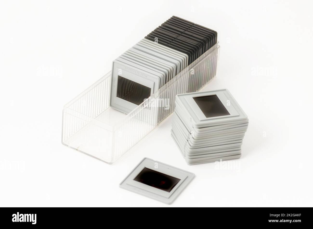 Slides in the slide mount in a stack Stock Photo Alamy