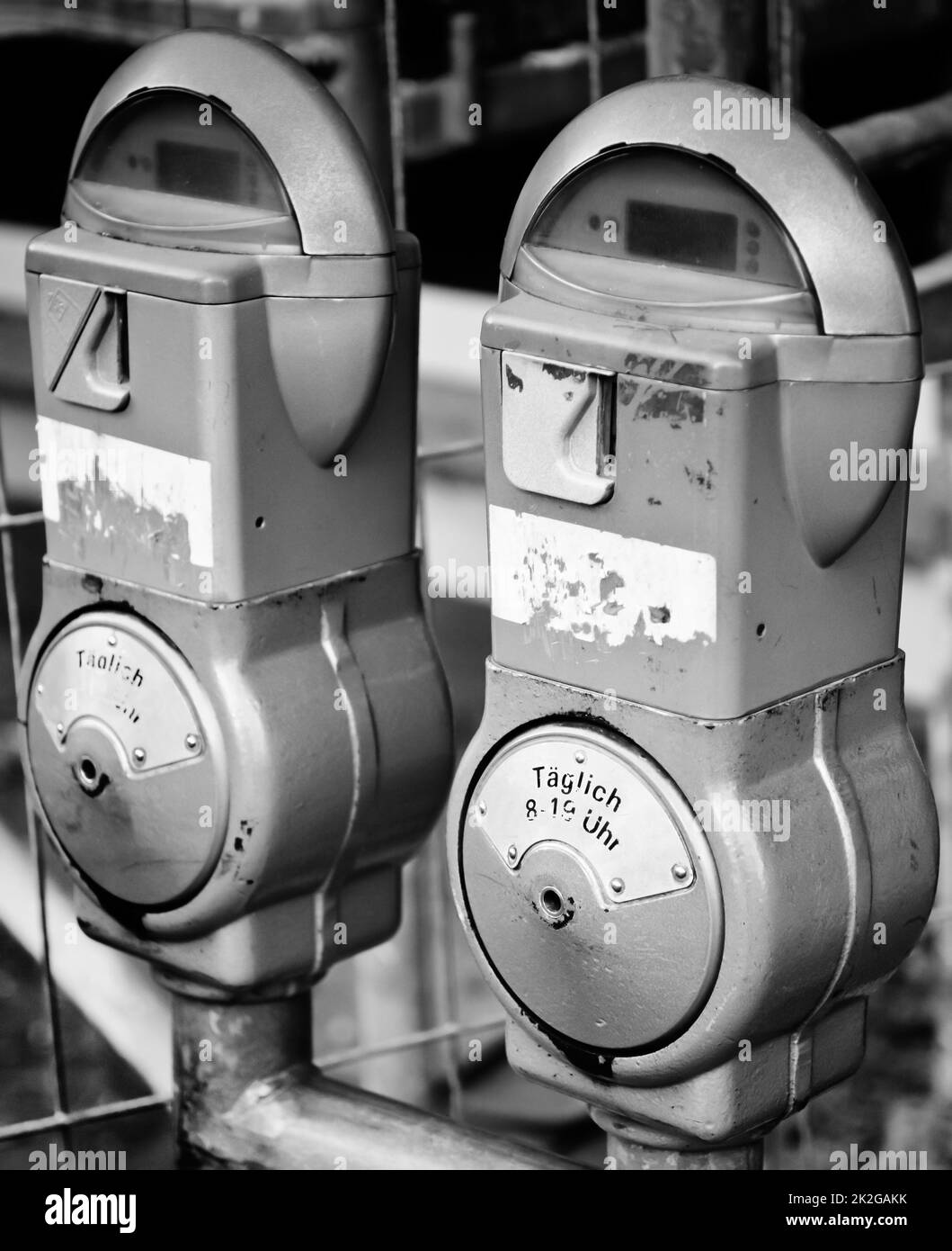 Parking meter or parking meter at a paid parking lot, still life and