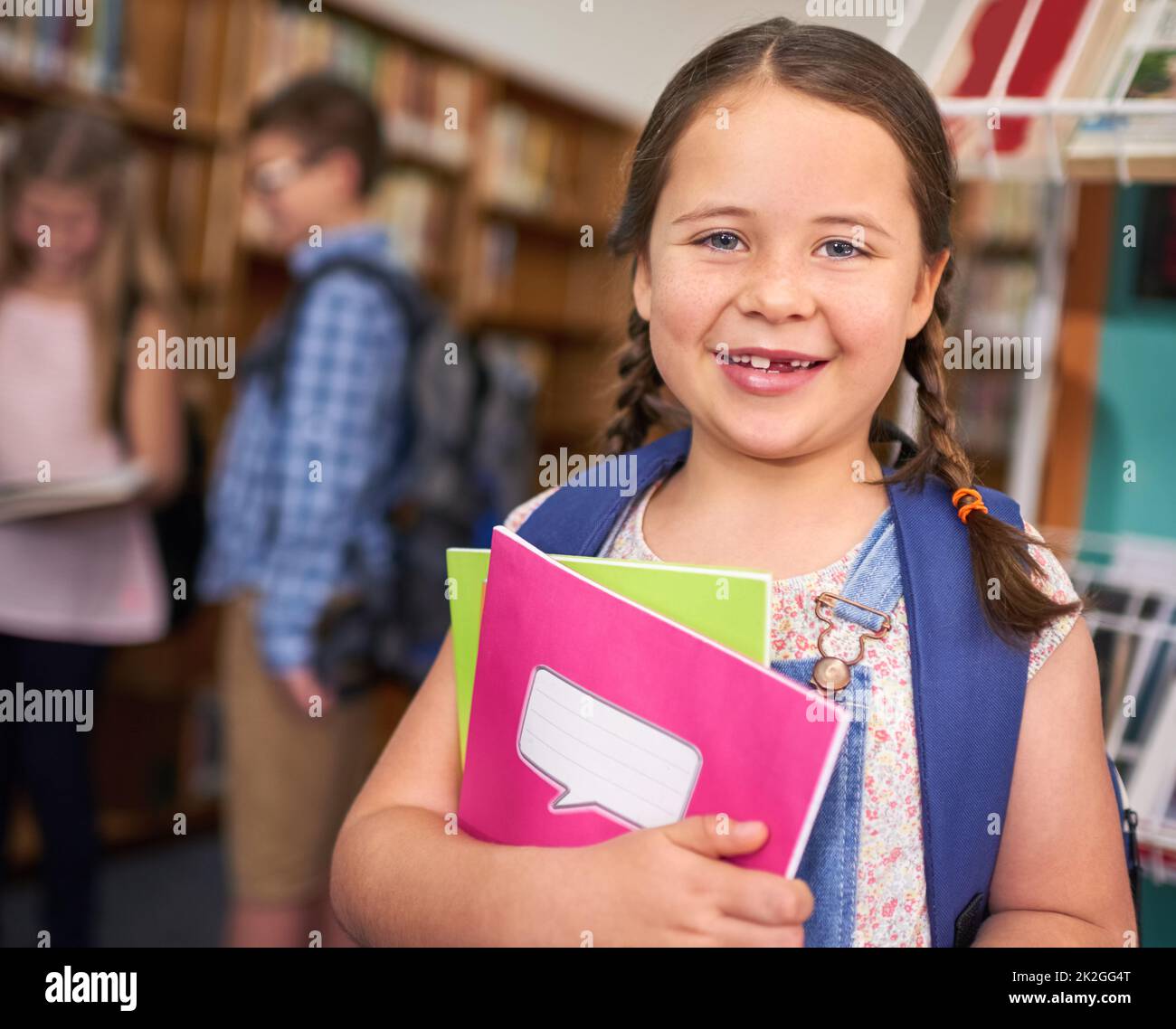 Im gonna be top of my class. Portrait of a young girl at school. Stock Photo