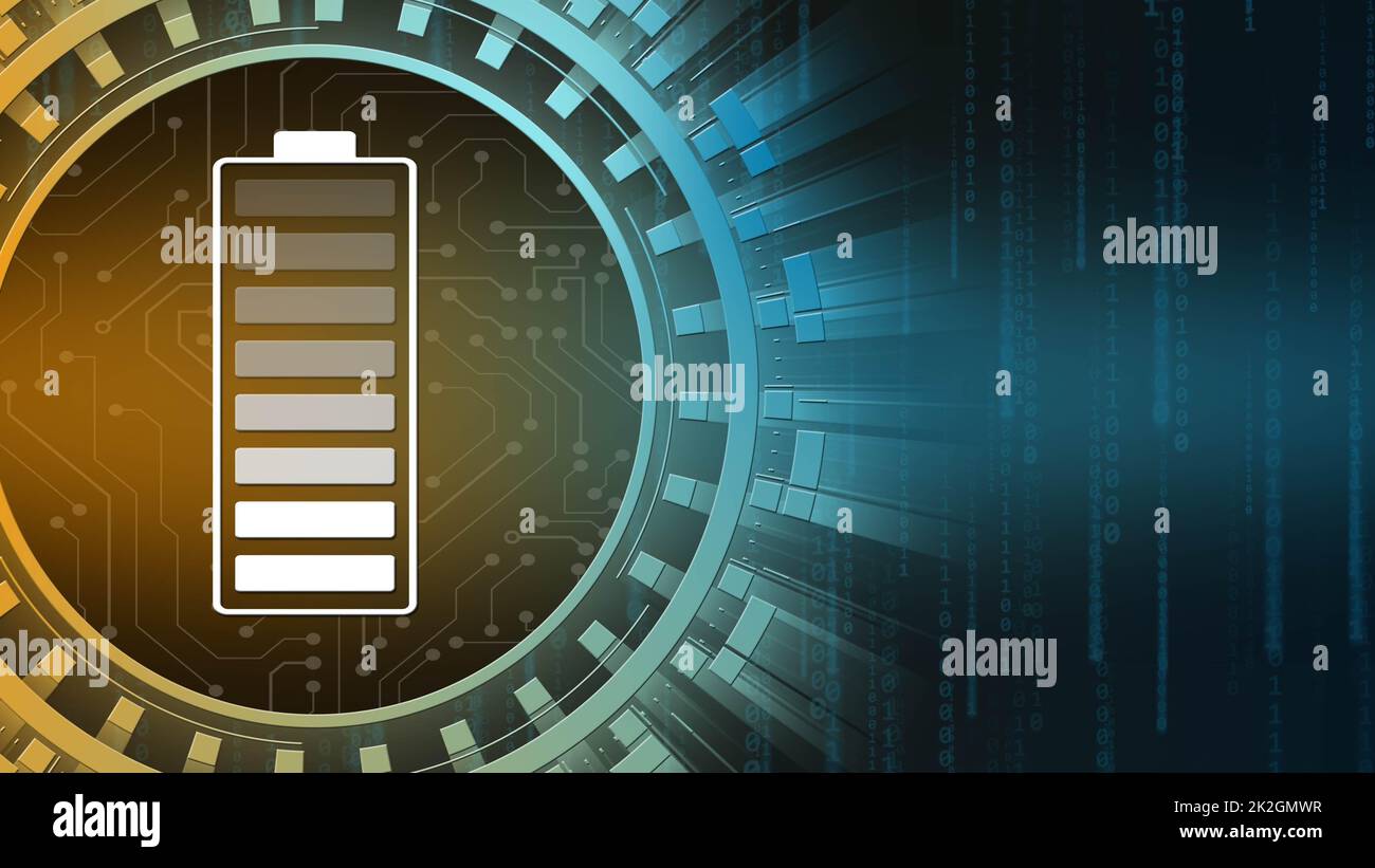 Electrical energy and power supply source concept accumulator battery