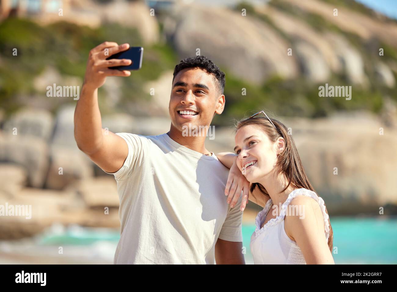 Take A Selfie To Capture This Moment Forever Shot Of A Young Couple