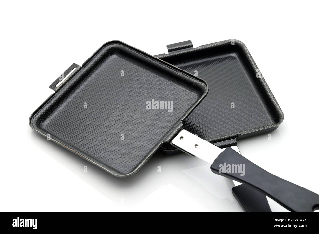 Press hot sandwich maker on white background Stock Photo Alamy
