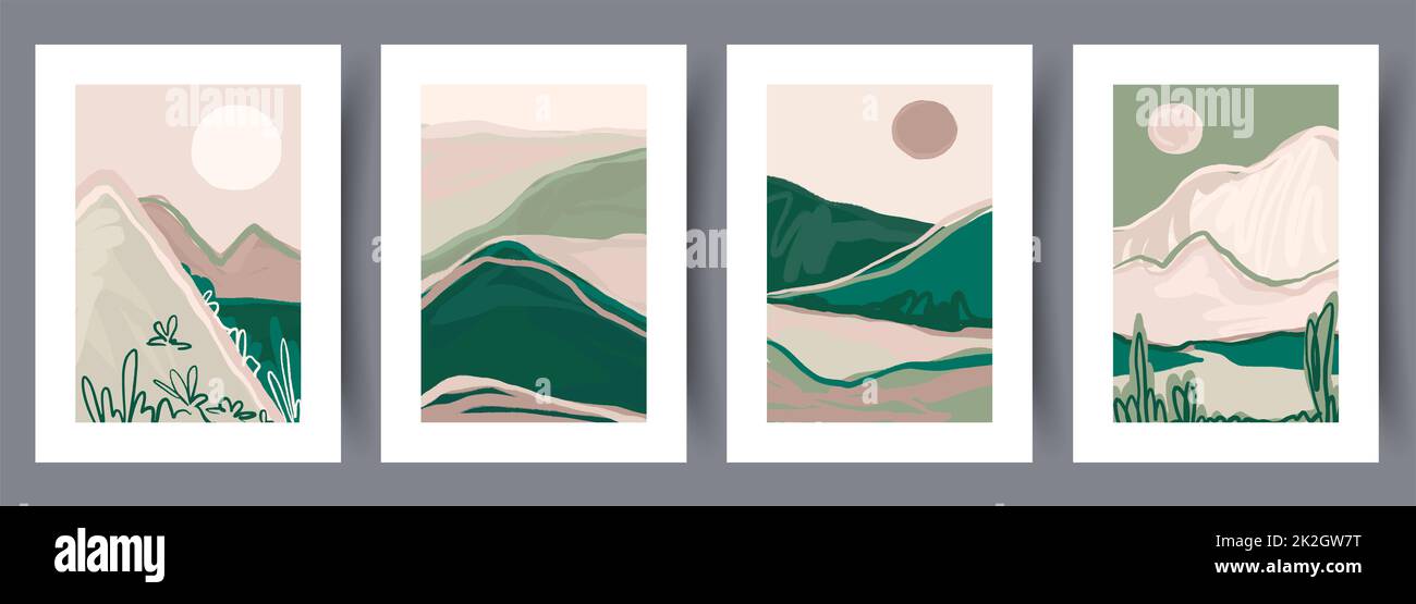 Printable wall art vector poster set vector Stock Photo - Alamy