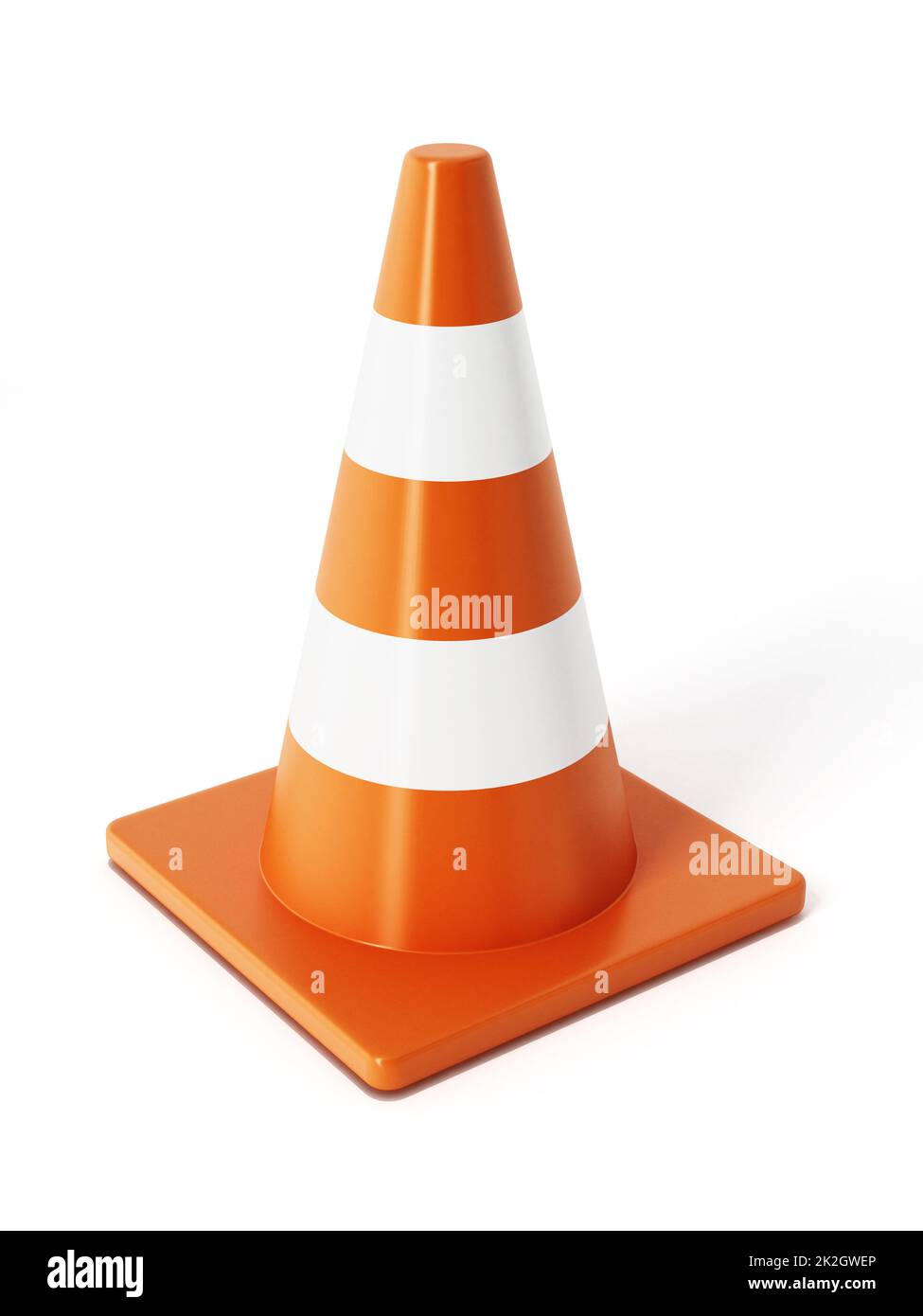 Orange and white cones Cut Out Stock Images & Pictures Alamy