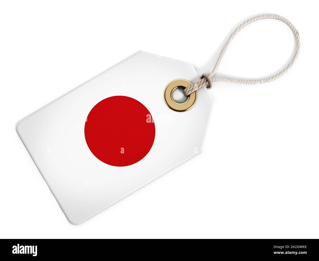Japan flag on isolated tag Stock Photo Alamy