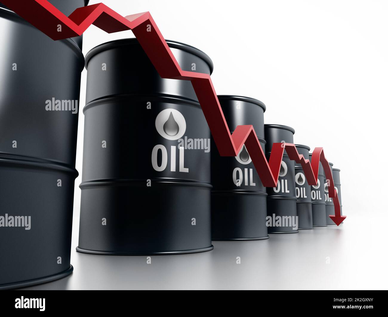 Oil prices falling down Stock Photo Alamy