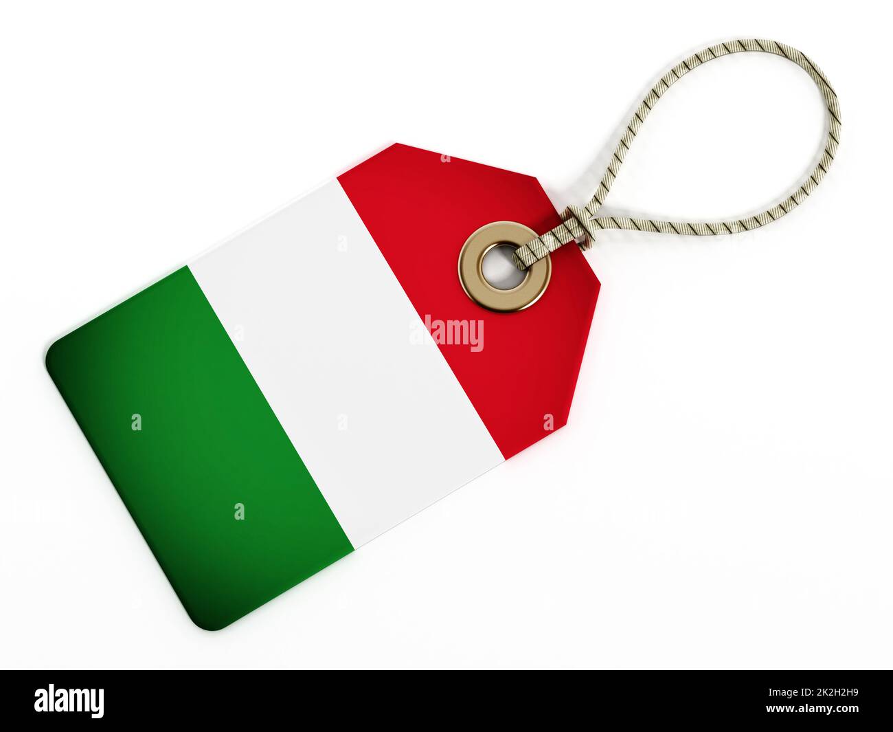 Italian flag on isolated tag Stock Photo Alamy
