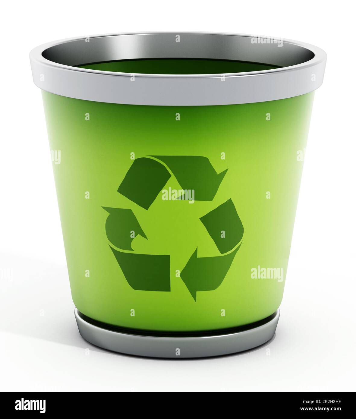 Recycle bin isolated on white background Stock Photo - Alamy