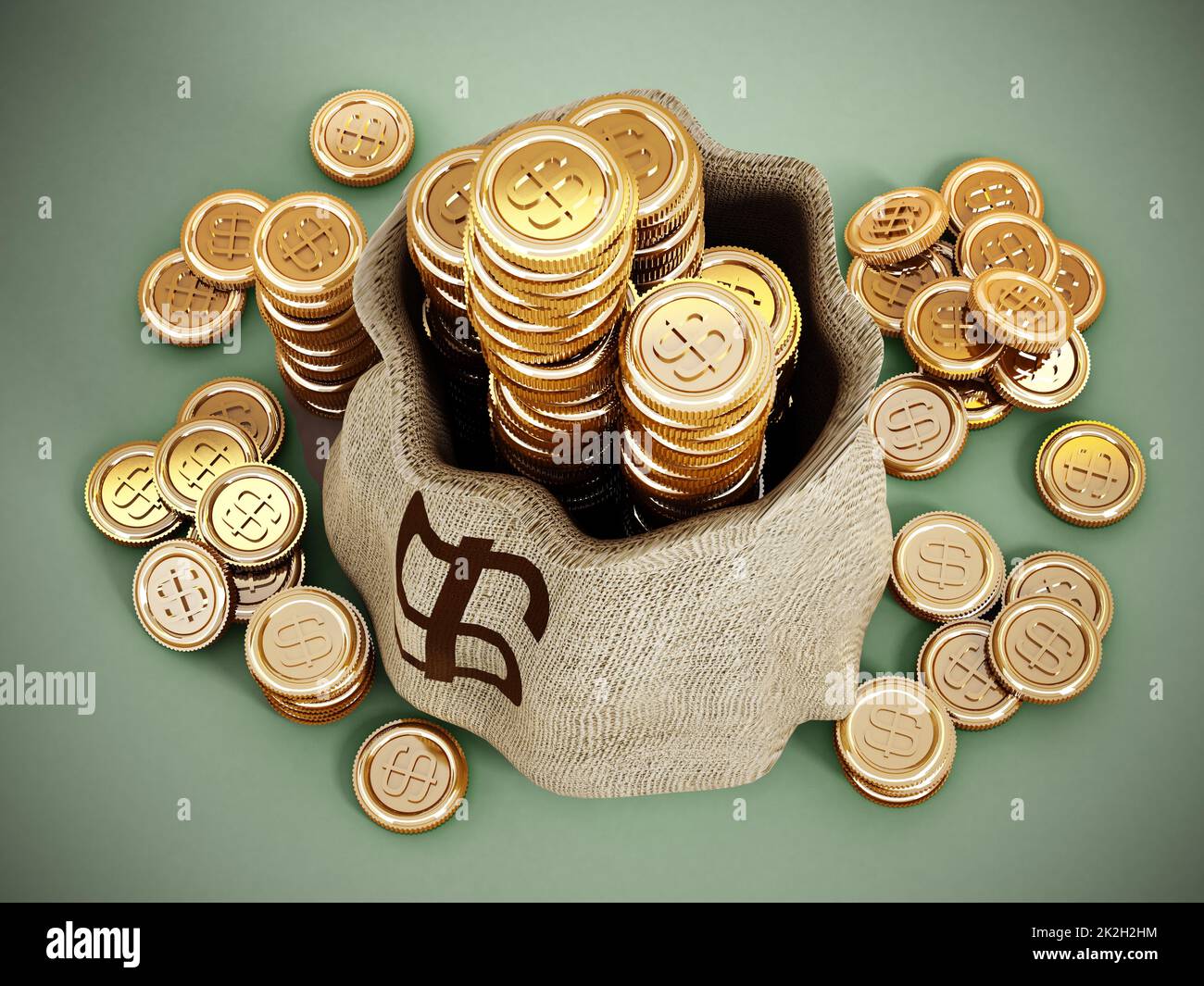 Bag of gold Stock Photo Alamy