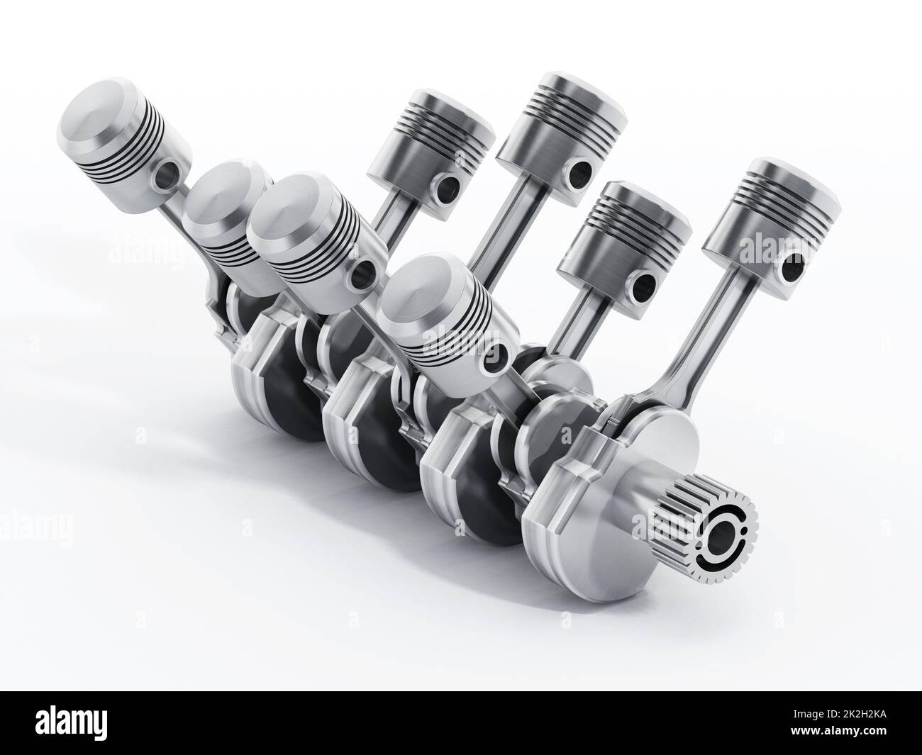 Isolated V6 engine Stock Photo Alamy