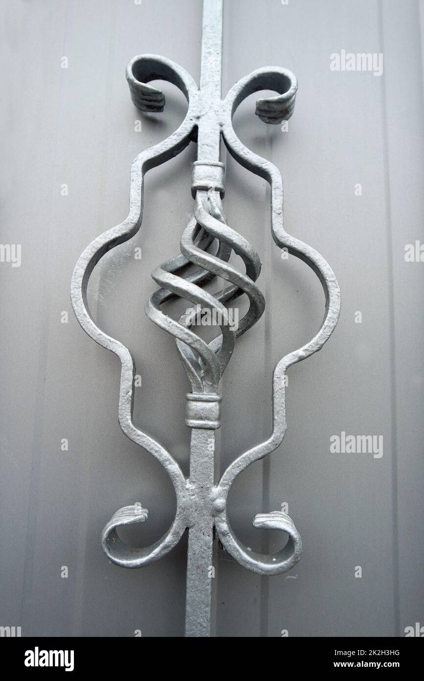 ornament on the metal gate Stock Photo Alamy