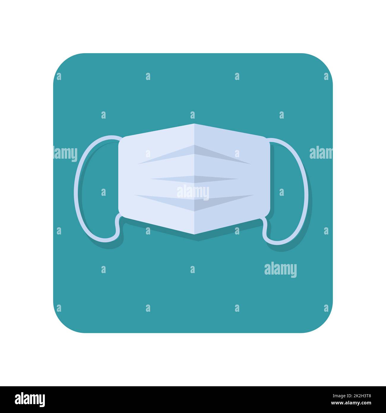 Abstract button icon medical mask on white background - Vector Stock ...