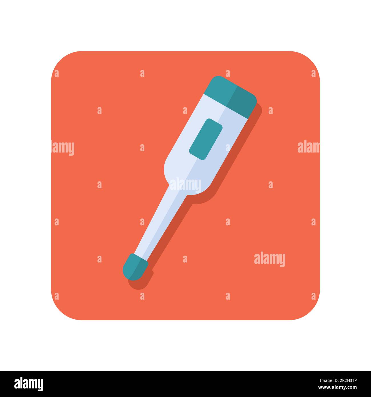 Abstract button thermometer icon on white background - Vector Stock Photo