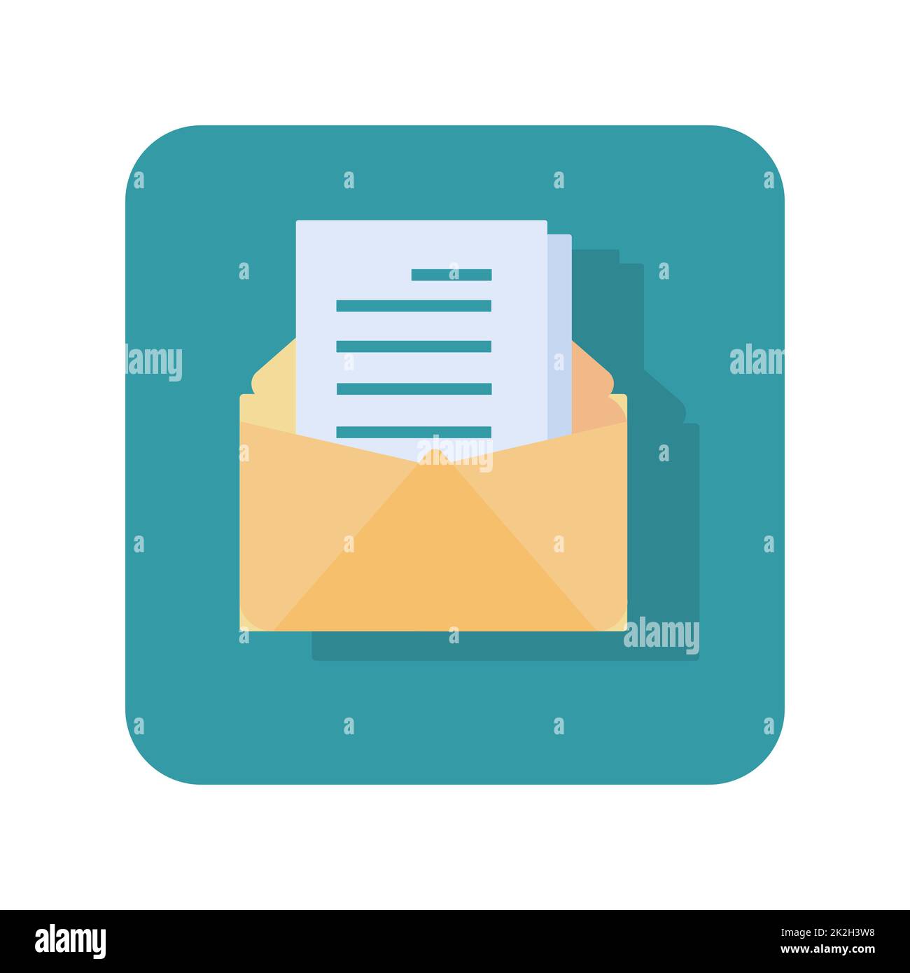 Abstract button icon folder with documents on a white background - Vector Stock Photo