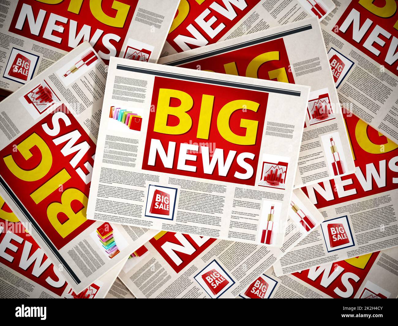 Big news newspaper headline Stock Photo Alamy