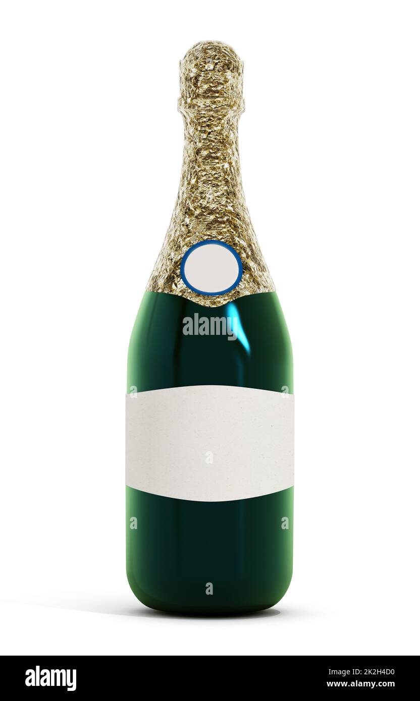 Champagne bottle and glasses Stock Photo Alamy