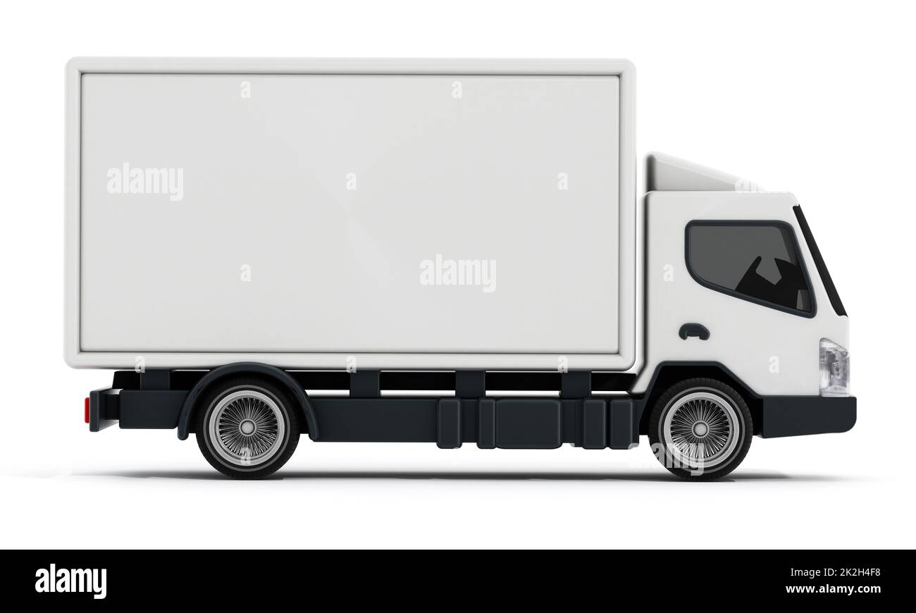 White delivery truck Stock Photo - Alamy