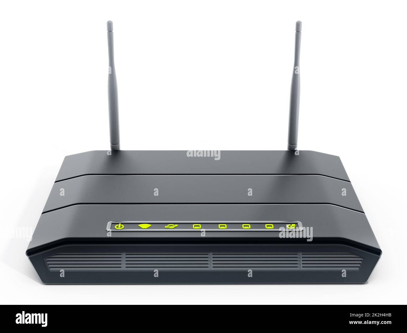 Black wireless modem Stock Photo Alamy