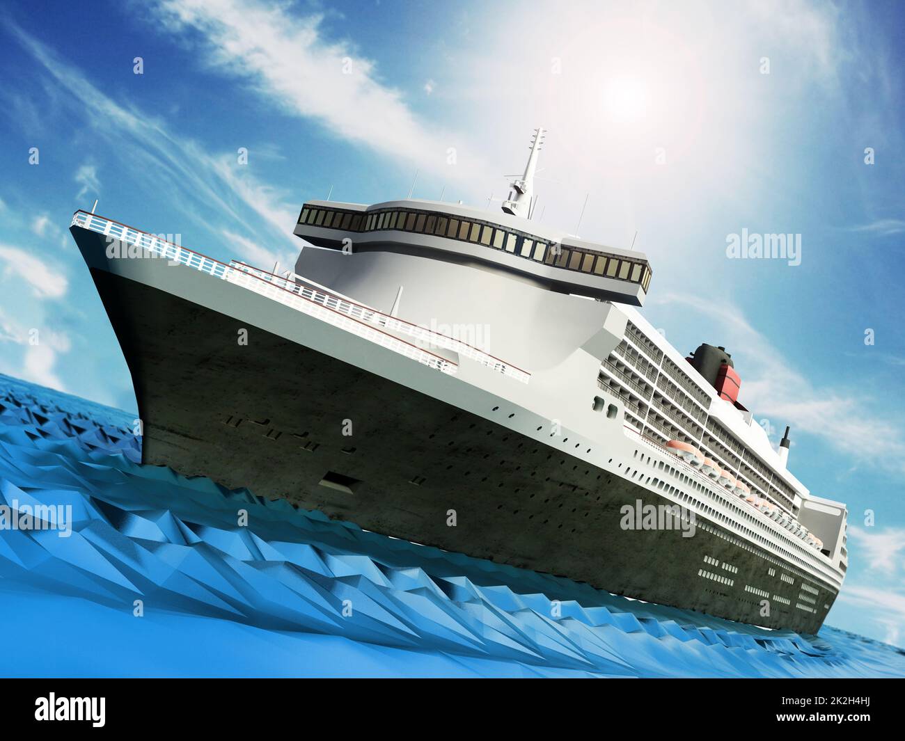 Passenger ship cruising at the sea Stock Photo Alamy Passenger ship cruising at the sea Stock Photo Alamy