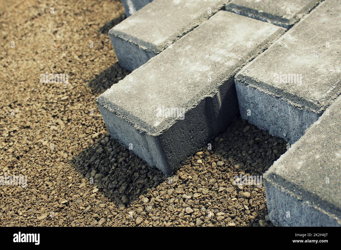 sidewalk from bricks Stock Photo Alamy