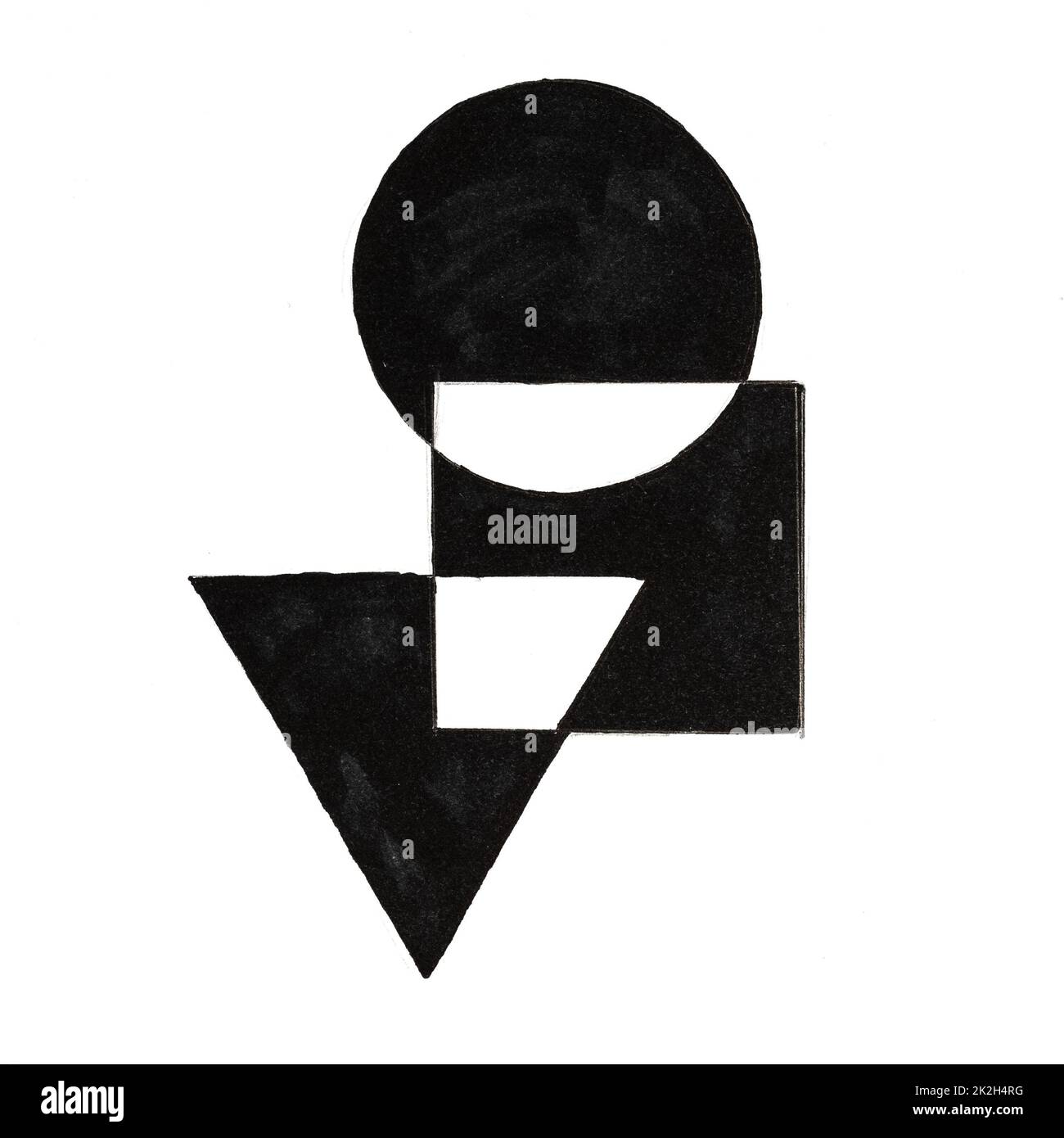 composition with cross circle, triangle and square Stock Photo Alamy