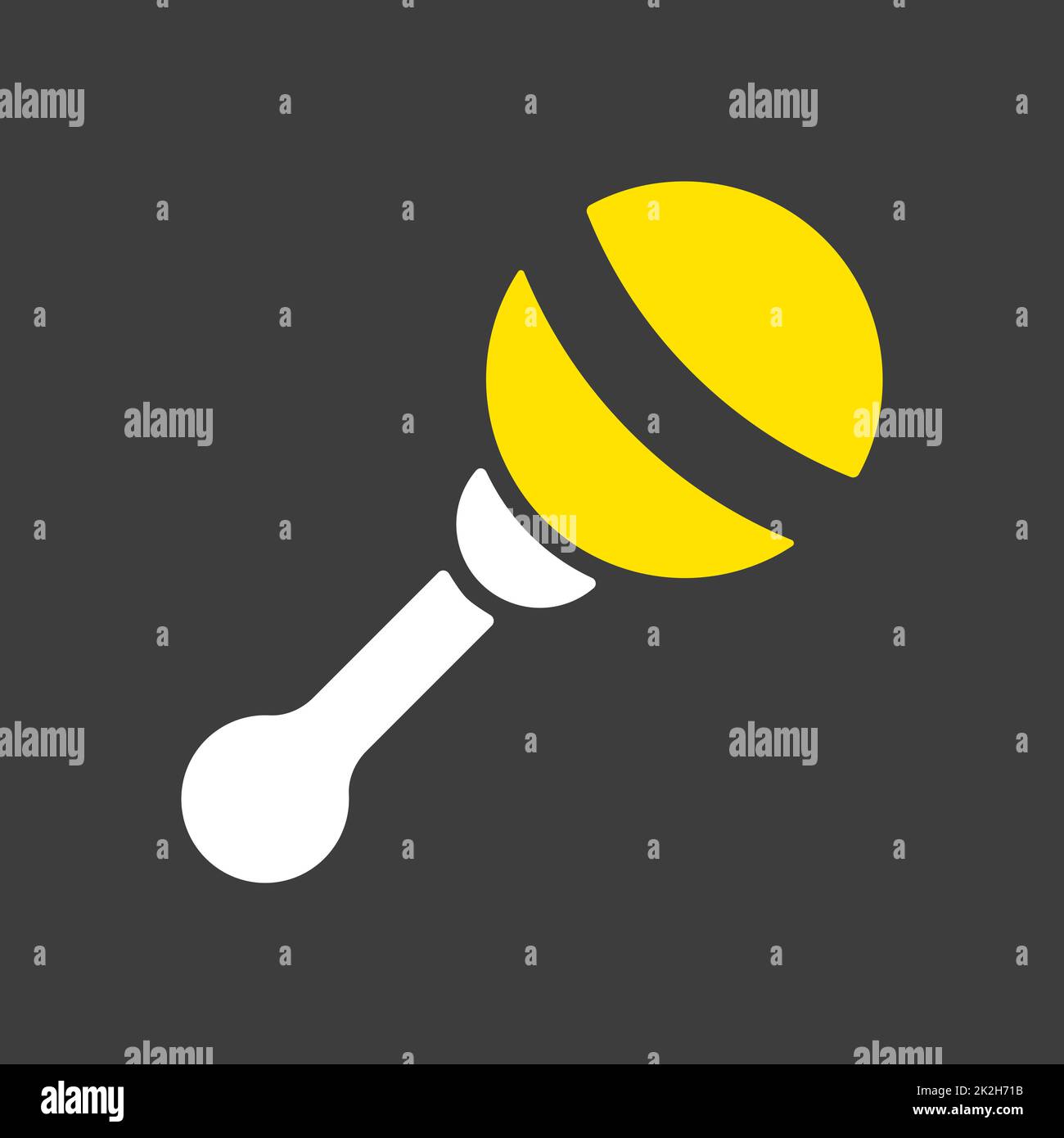 Baby rattle toy vector isolated glyph icon Stock Photo - Alamy