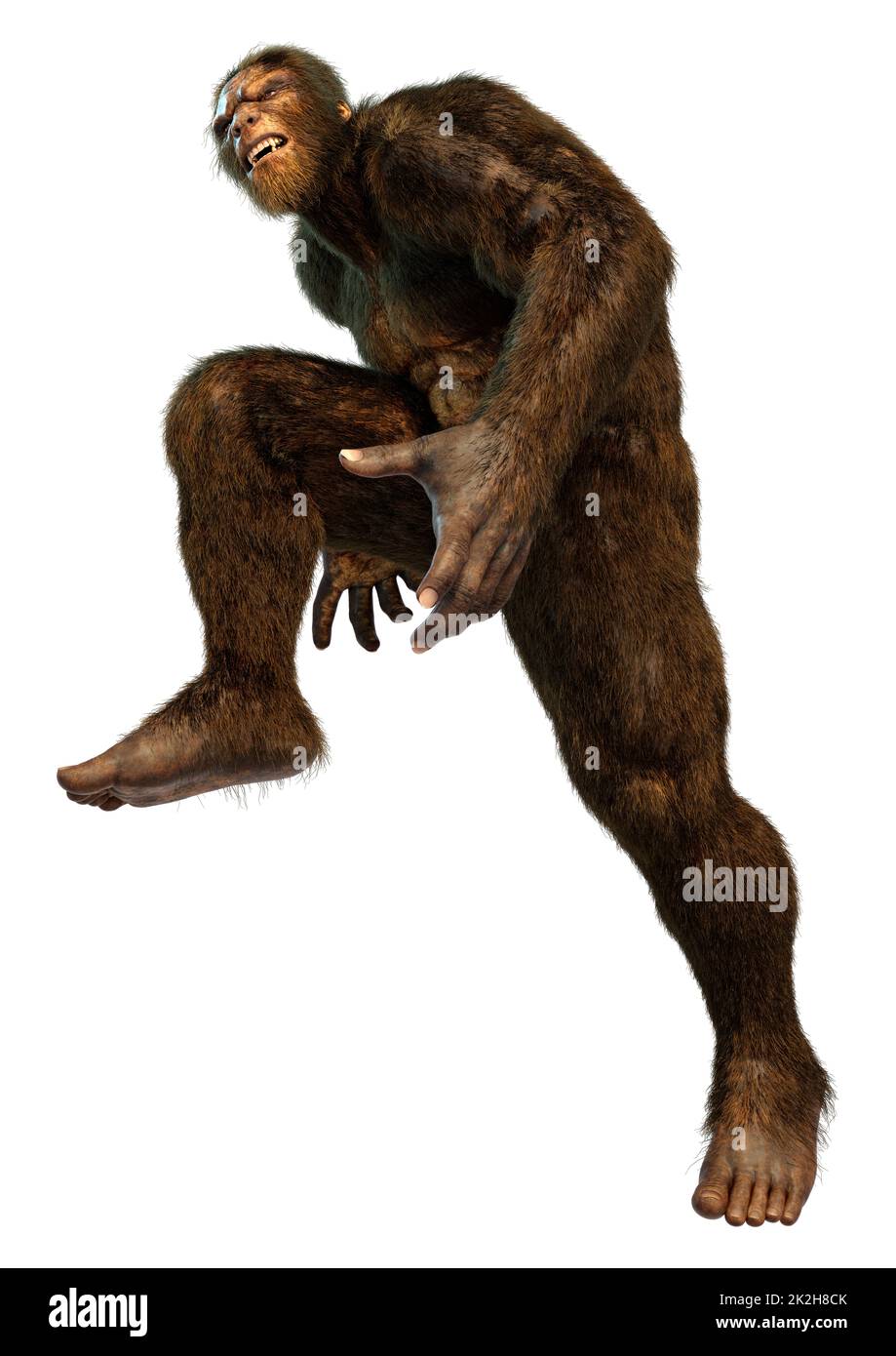 3D Rendering Sasquatch on White Stock Photo - Alamy