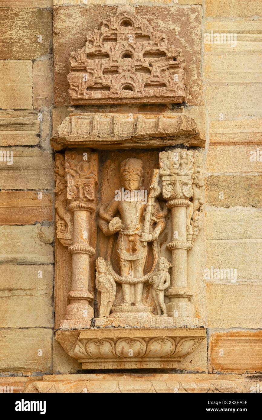 Sculpture of Balrama on the Kumbha Shyam Temple, Chittorgarh Fort, Fort ...