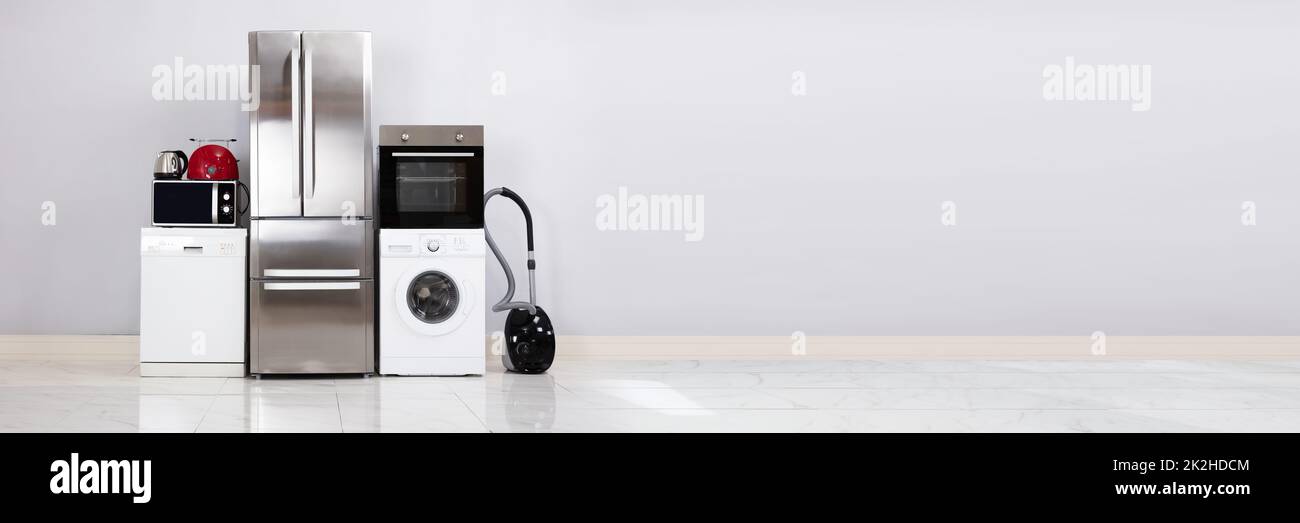 Home Electronic Appliances On Floor Stock Photo Alamy