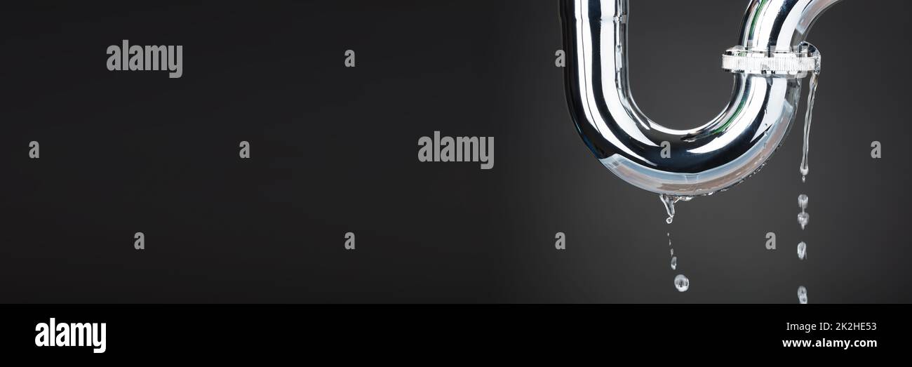 Water Pipe Leak And Home Leaking Damage Stock Photo Alamy