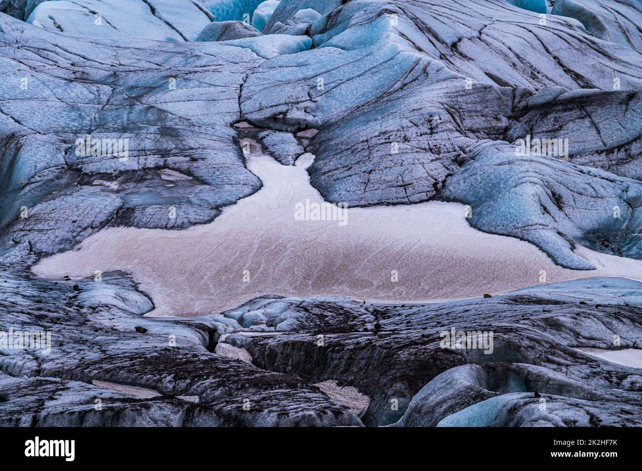 Vatnajokull glacier in Svinafell Stock Photo