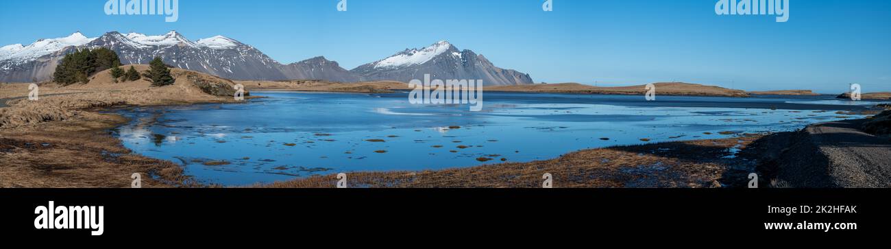 Landscape in Hofn, Iceland Stock Photo