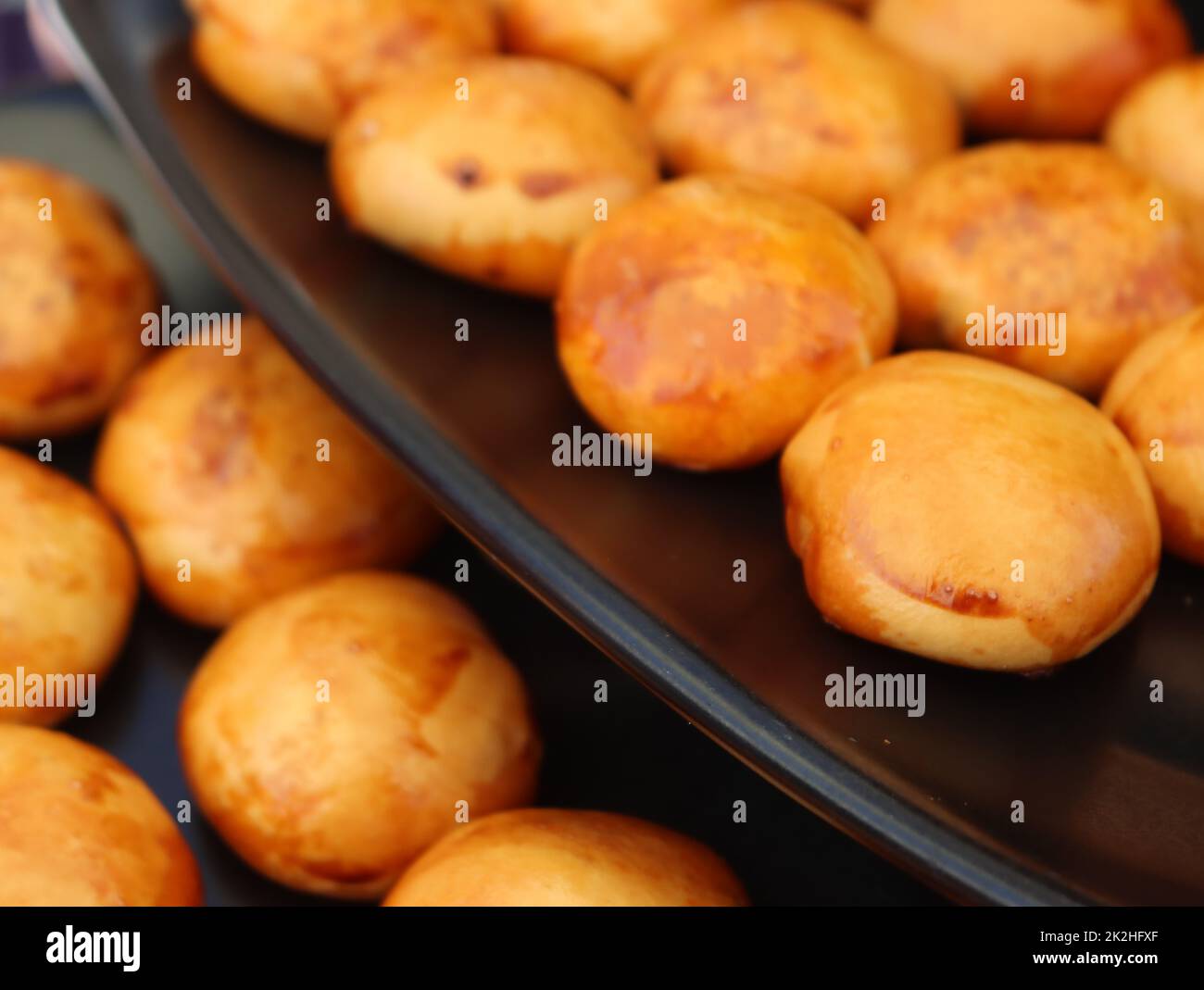 delicious artisan appetizers of bread dough and tasty sausage flavor