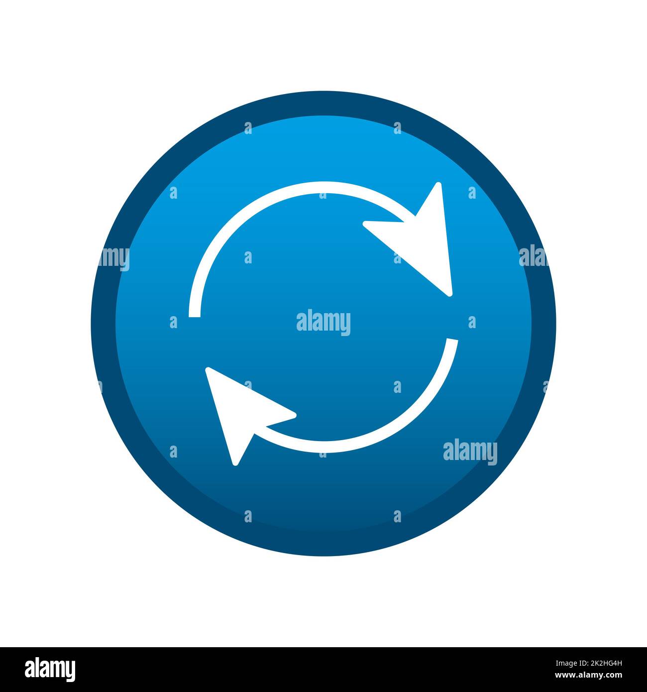 Round media icon circular arrow on white background - Vector Stock Photo