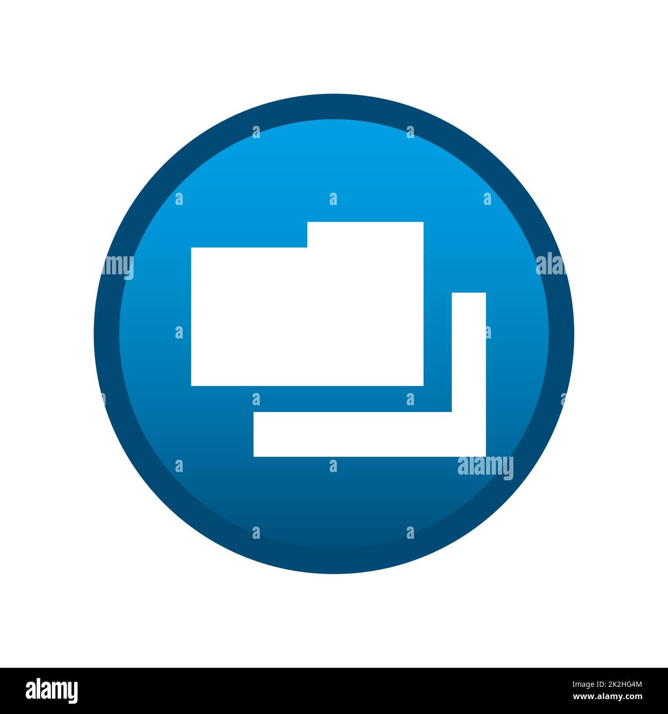 Round media web folder icon on white background - Vector Stock Photo