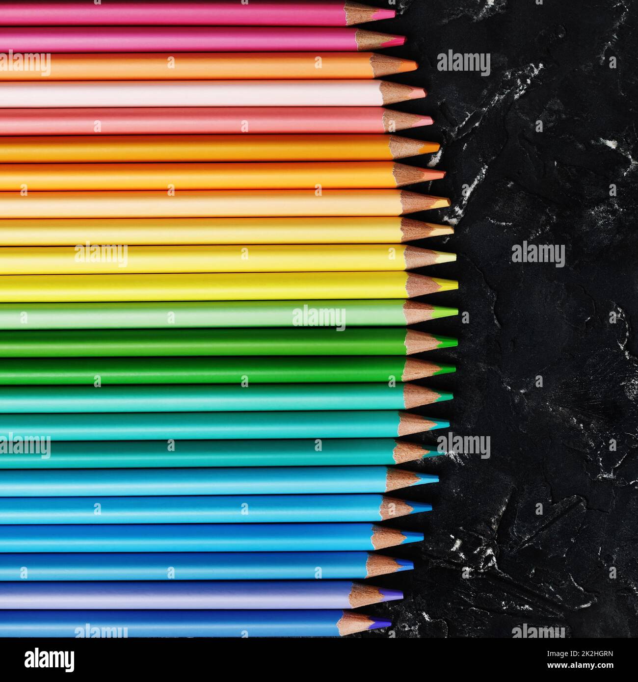 Coloured pencils collection Stock Photo