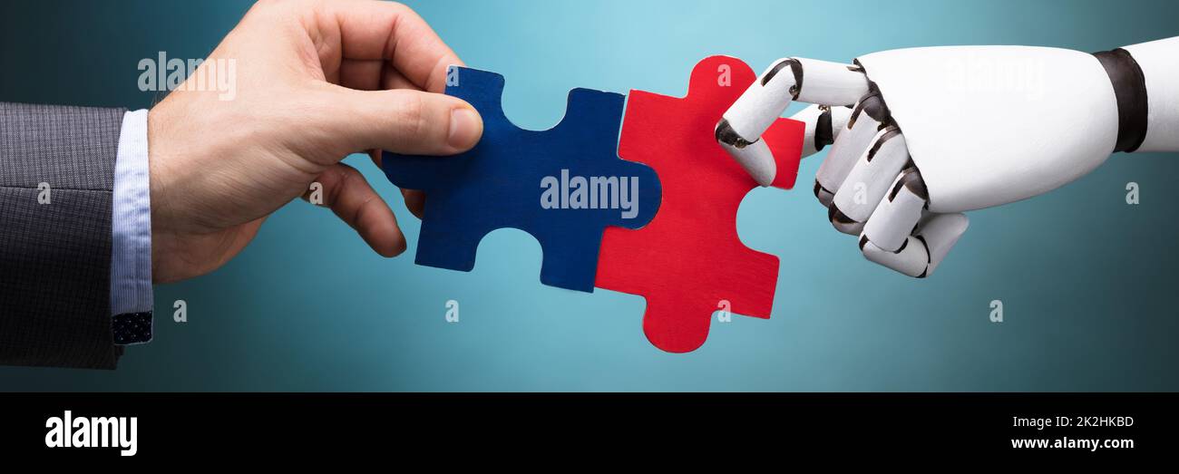 Jigsaw Puzzle AI Robot Pieces. Artificial Intelligence Stock Photo Alamy